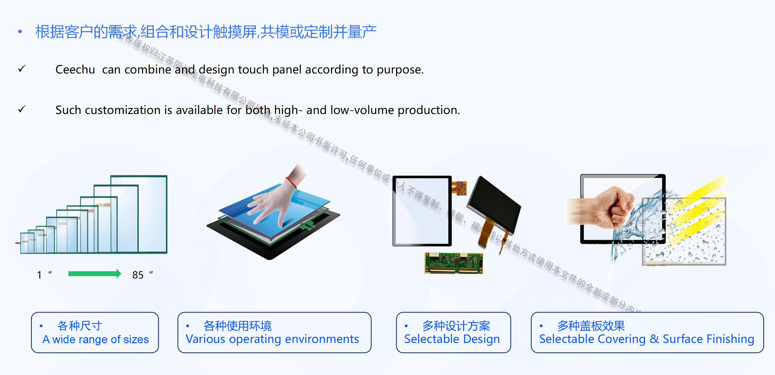 差异化定制能力范围